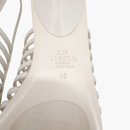 Valentino Garavani Wispy Rockstud Slingback Flats White Size 40