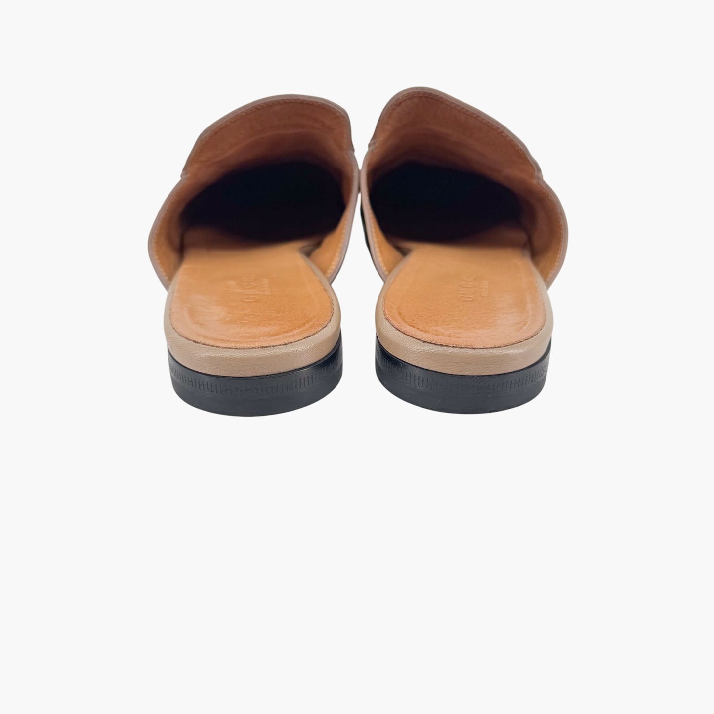 Gucci Princetown Horsebit Mules in Beige Leather – Size 38