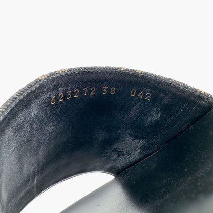 Gucci Angelina Platform Slide Sandals in Black GG Denim – Size 38