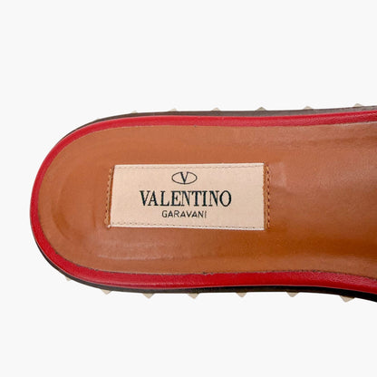 Valentino Garavani Soul Rockstud Slide Sandals Red Size 37