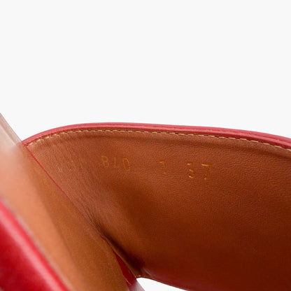 Valentino Garavani Soul Rockstud Slide Sandals Red Size 37