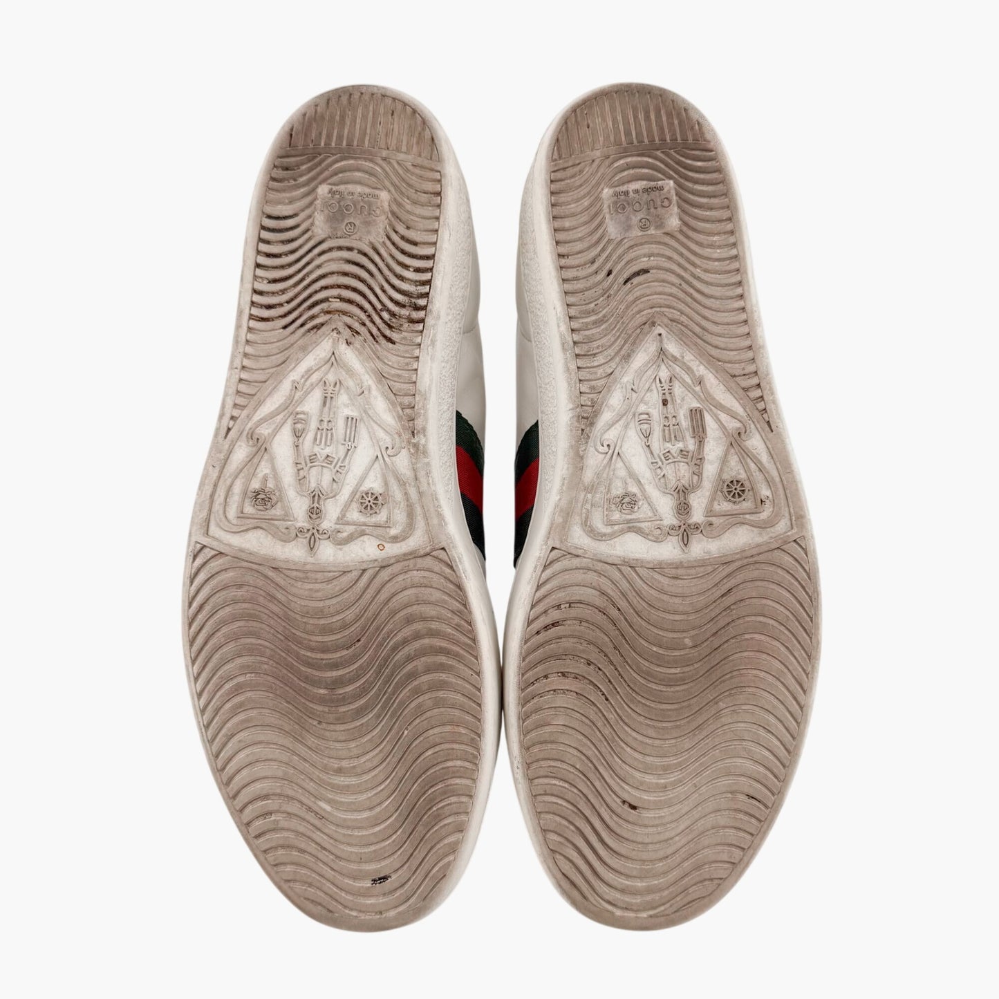 Gucci Pearl-Embellished Ace White Leather Sneakers Size 38.5