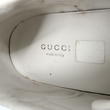 Gucci Pearl-Embellished Ace White Leather Sneakers Size 38.5