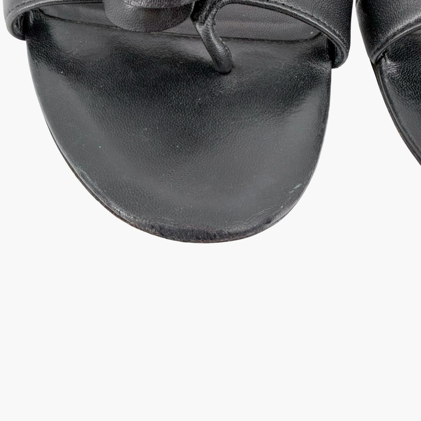 Chanel Camellia CC Leather Thong Slide Sandals Size 40.5