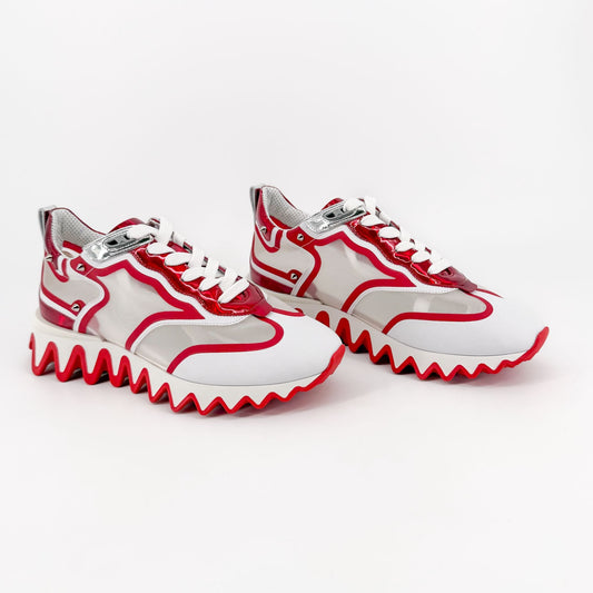 Christian Louboutin Sharkina Sneakers White Red Size 39