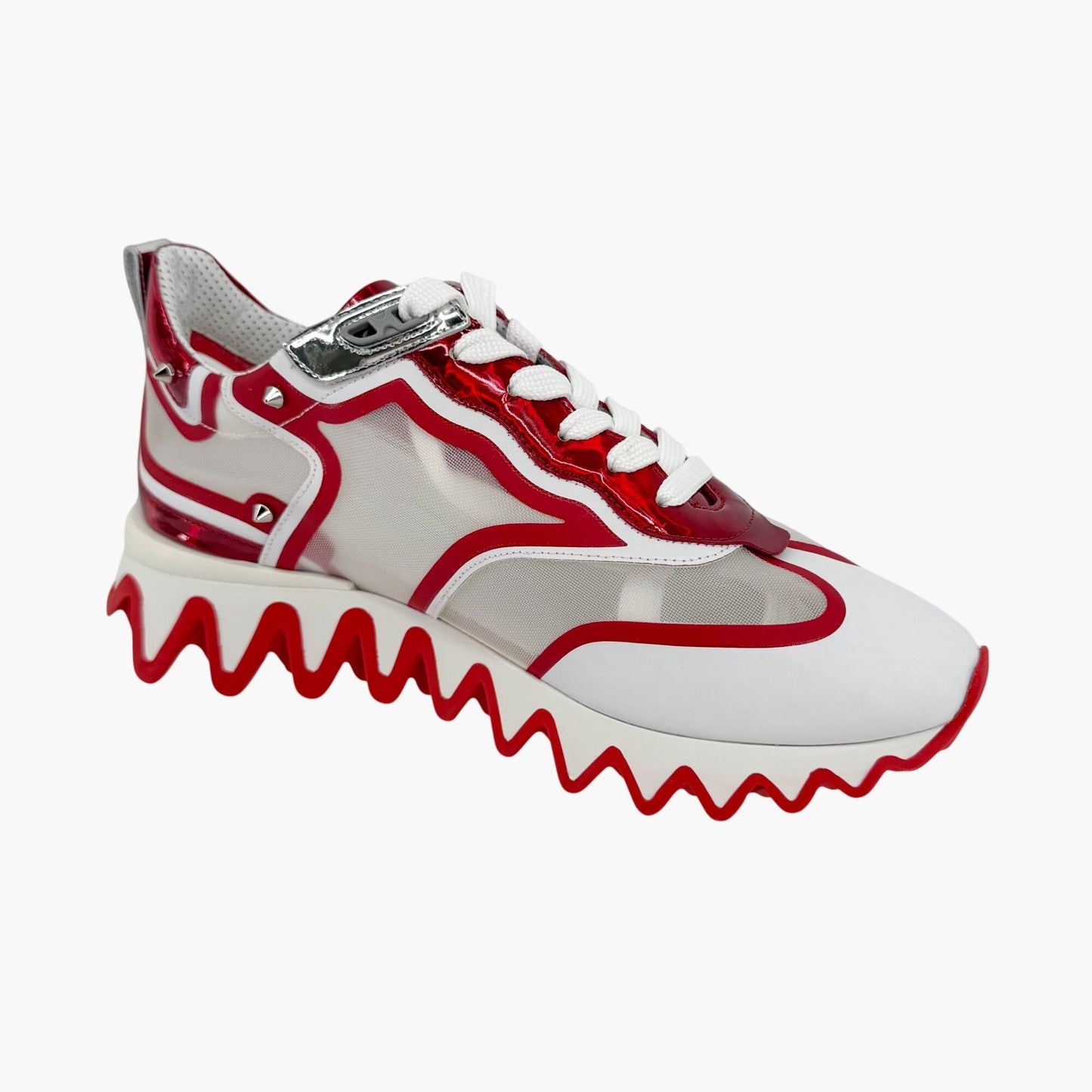 Christian Louboutin Sharkina Sneakers White Red Size 39