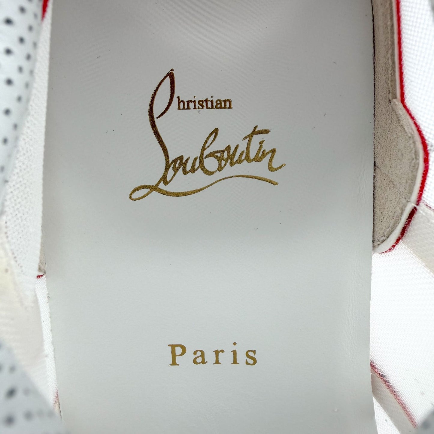 Christian Louboutin Sharkina Sneakers White Red Size 39