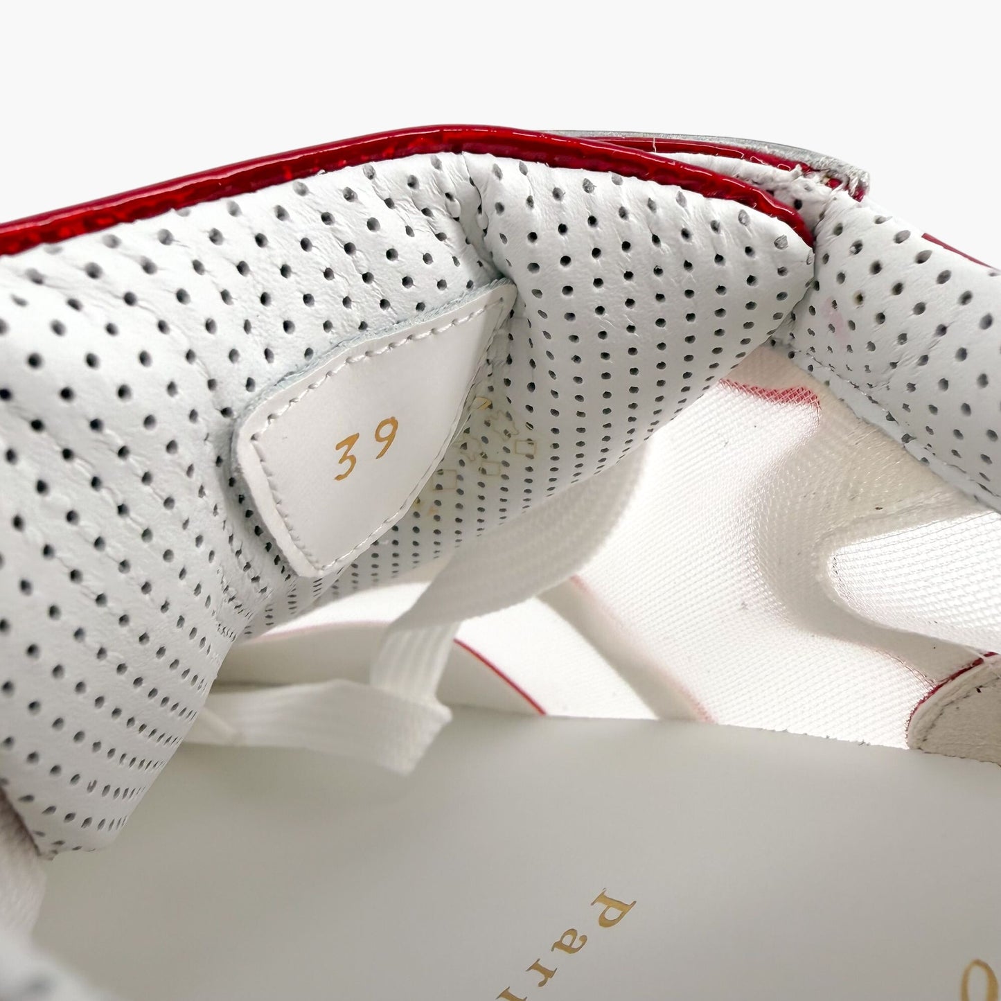 Christian Louboutin Sharkina Sneakers White Red Size 39