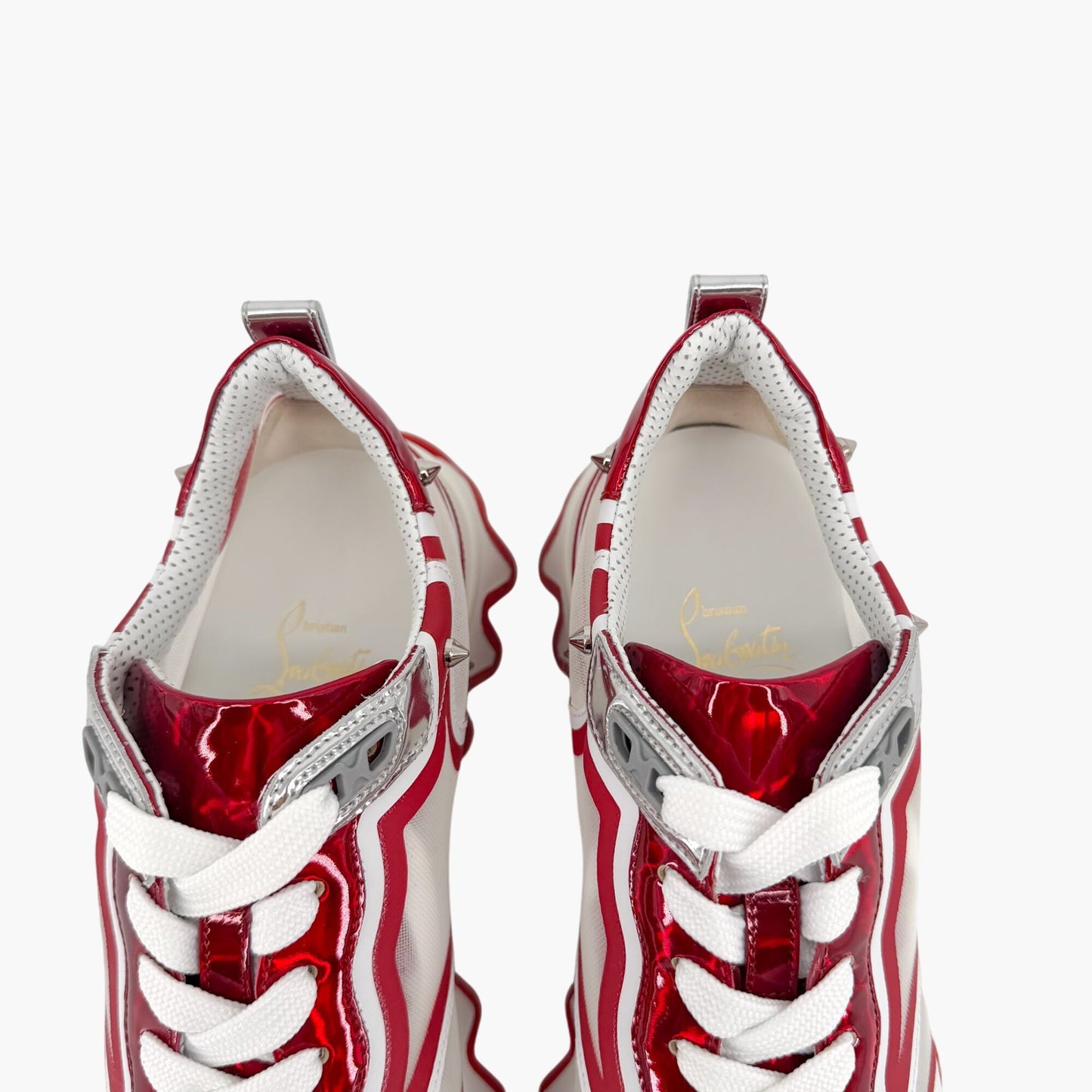 Christian Louboutin Sharkina Sneakers White Red Size 39