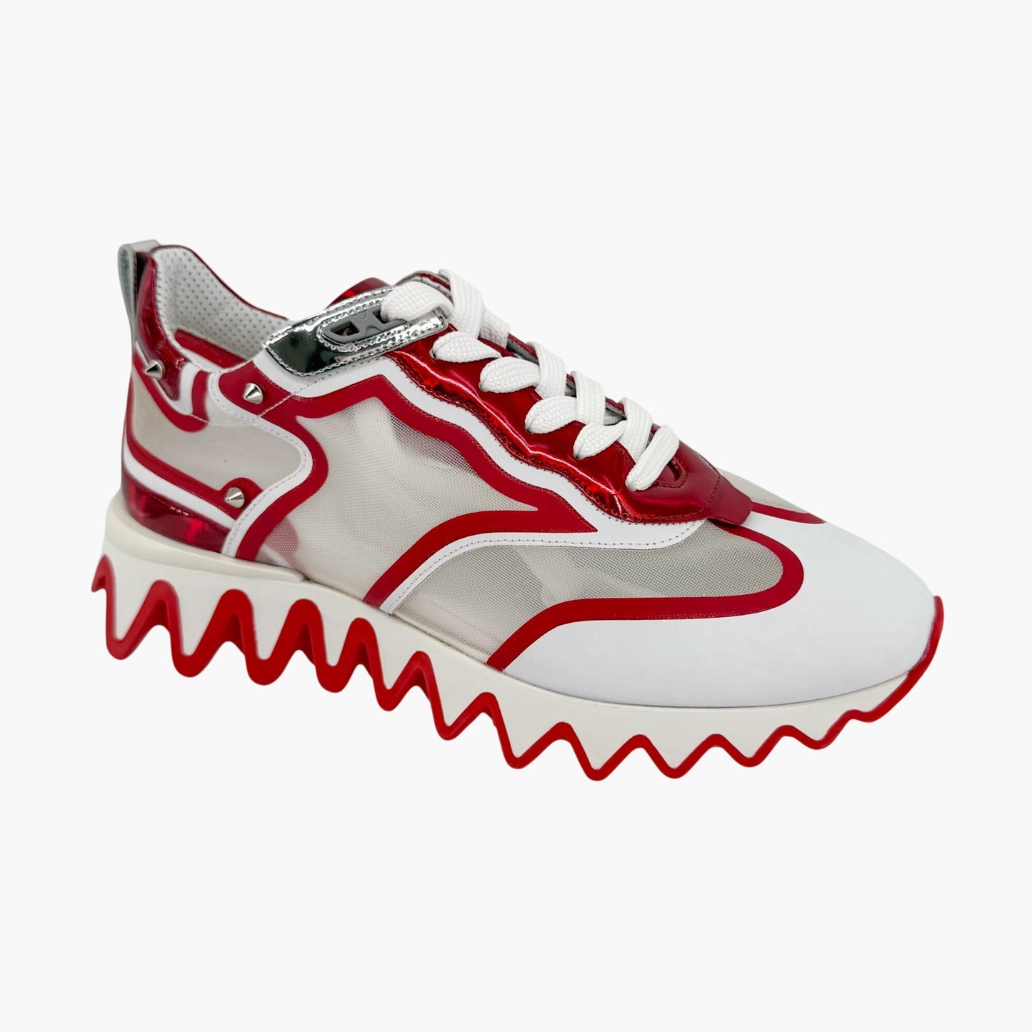 Christian Louboutin Sharkina Sneakers White Red Size 39