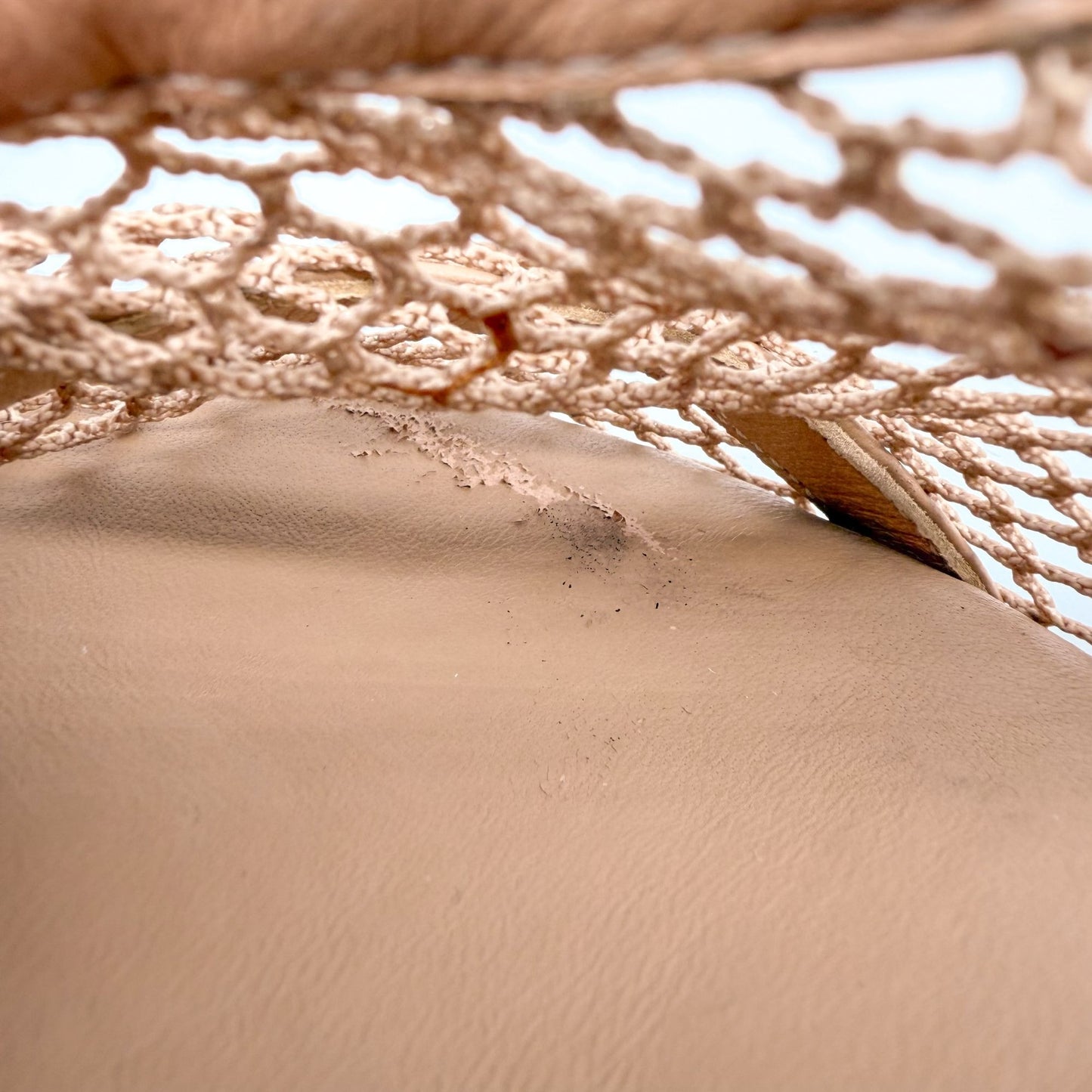 Bottega Veneta Trim Mesh Chain Sandals Beige Size 39