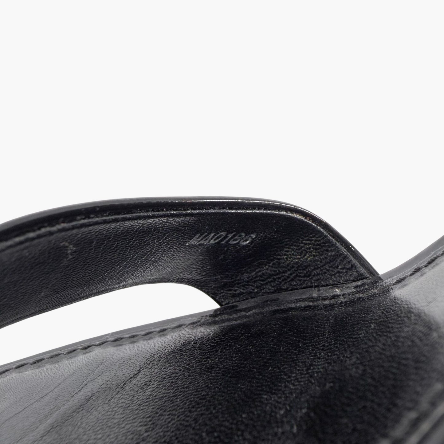 Louis Vuitton Silver Light Block Heel Sandals Black Patent Size 38.5