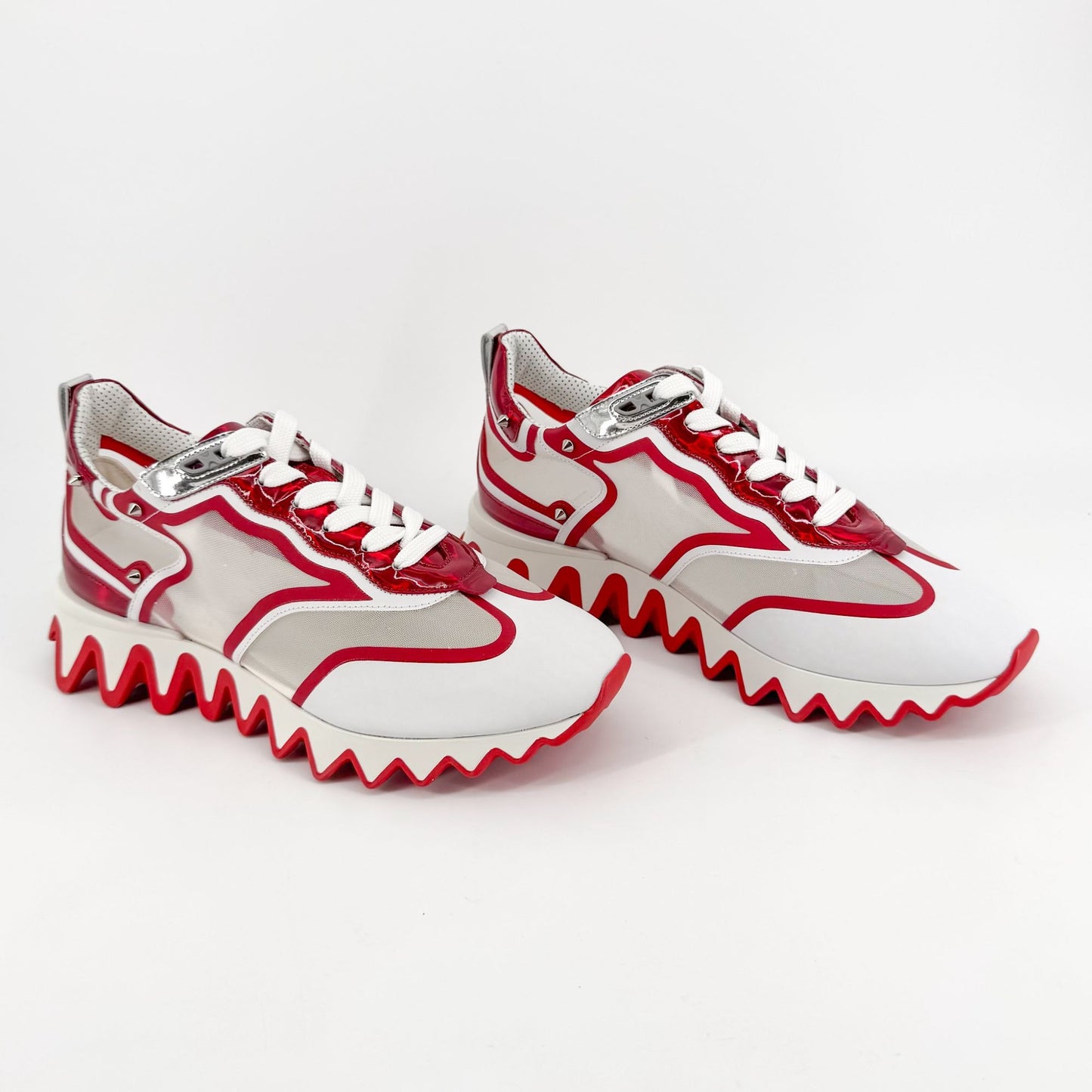 Christian Louboutin Sharkina Sneakers White Red Size 41
