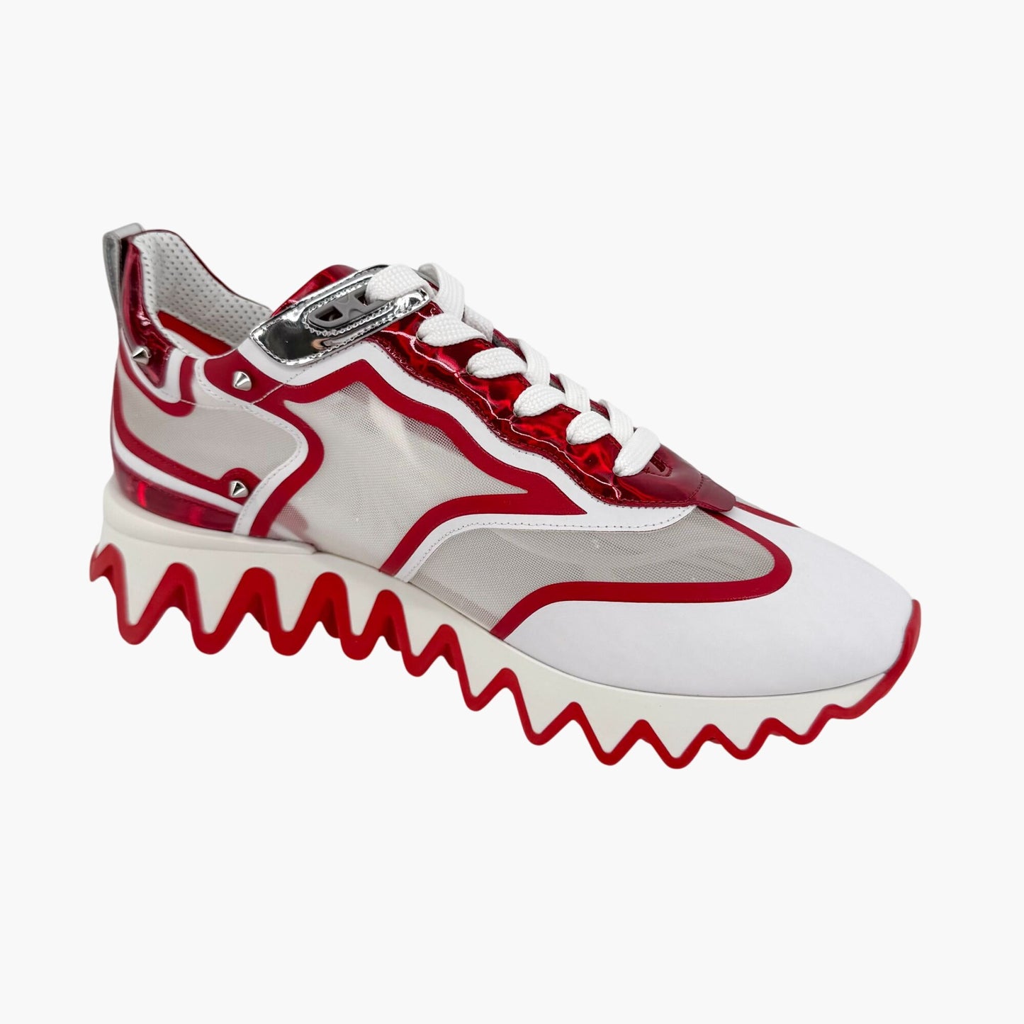 Christian Louboutin Sharkina Sneakers White Red Size 41