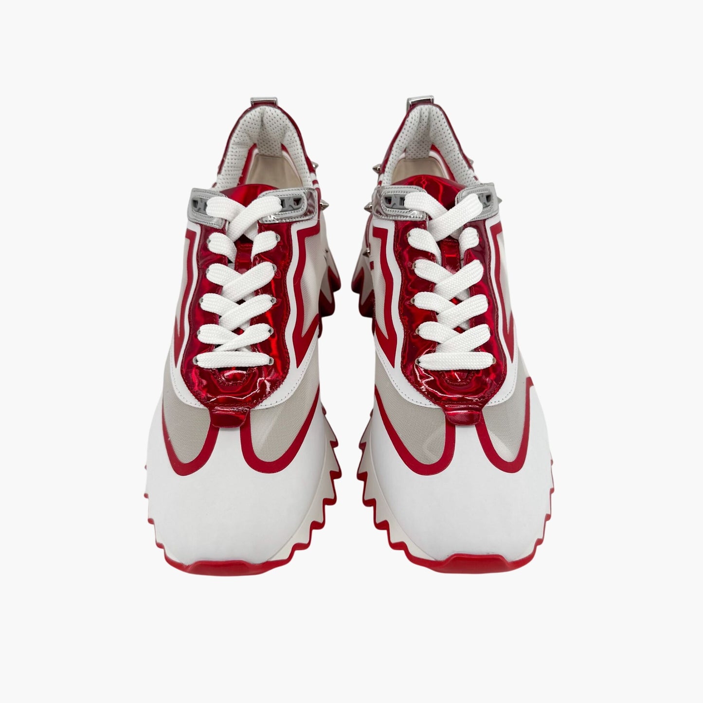 Christian Louboutin Sharkina Sneakers White Red Size 41