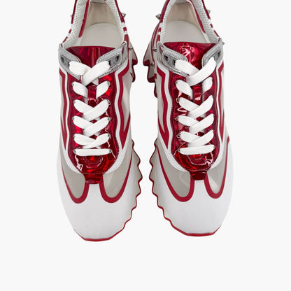 Christian Louboutin Sharkina Sneakers White Red Size 41