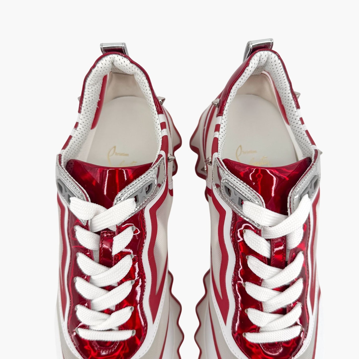 Christian Louboutin Sharkina Sneakers White Red Size 41