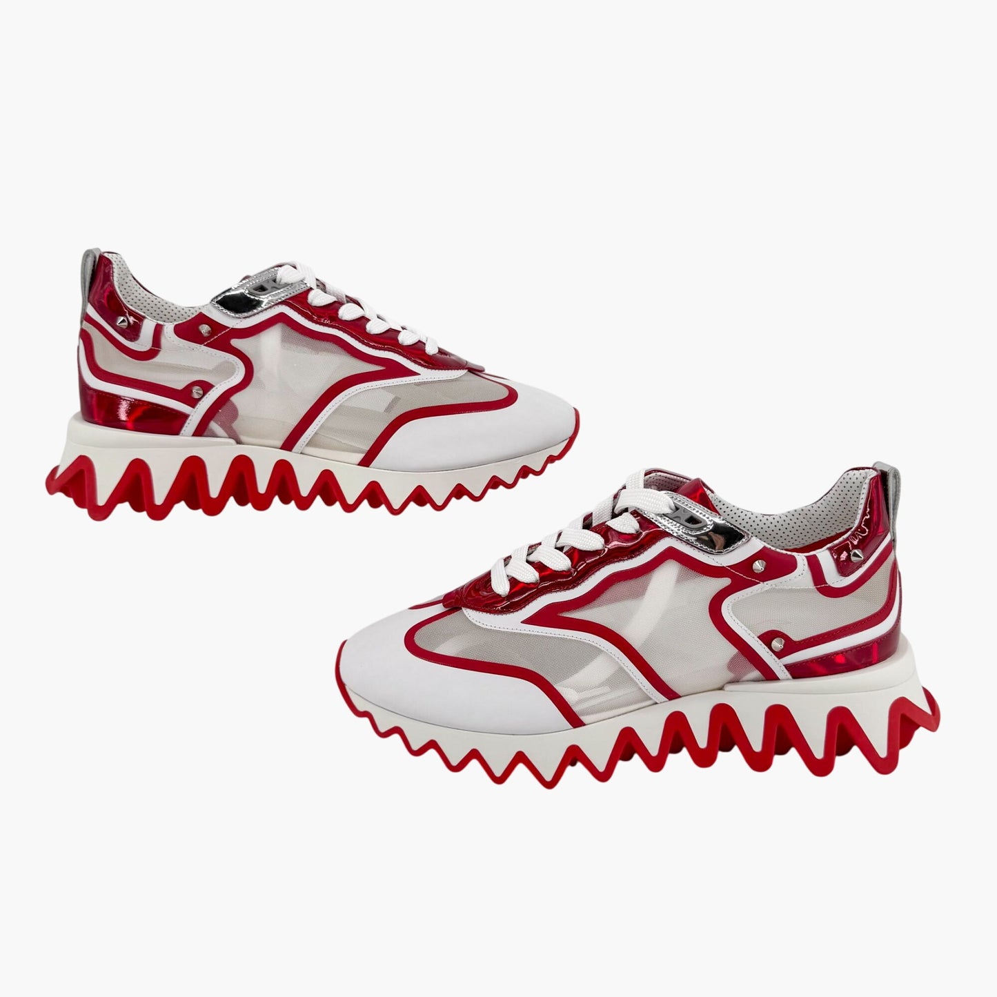 Christian Louboutin Sharkina Sneakers White Red Size 41