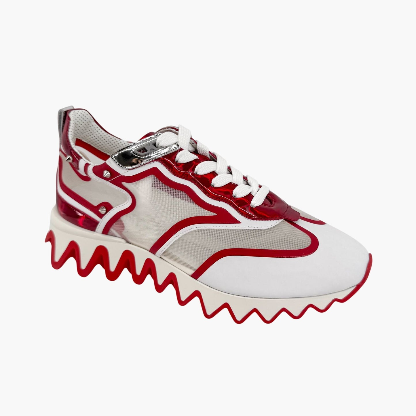 Christian Louboutin Sharkina Sneakers White Red Size 41
