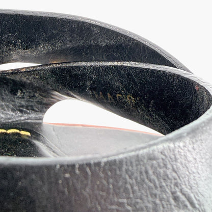 Louis Vuitton S Lock Studded Block Heel Sandals Size 36.5