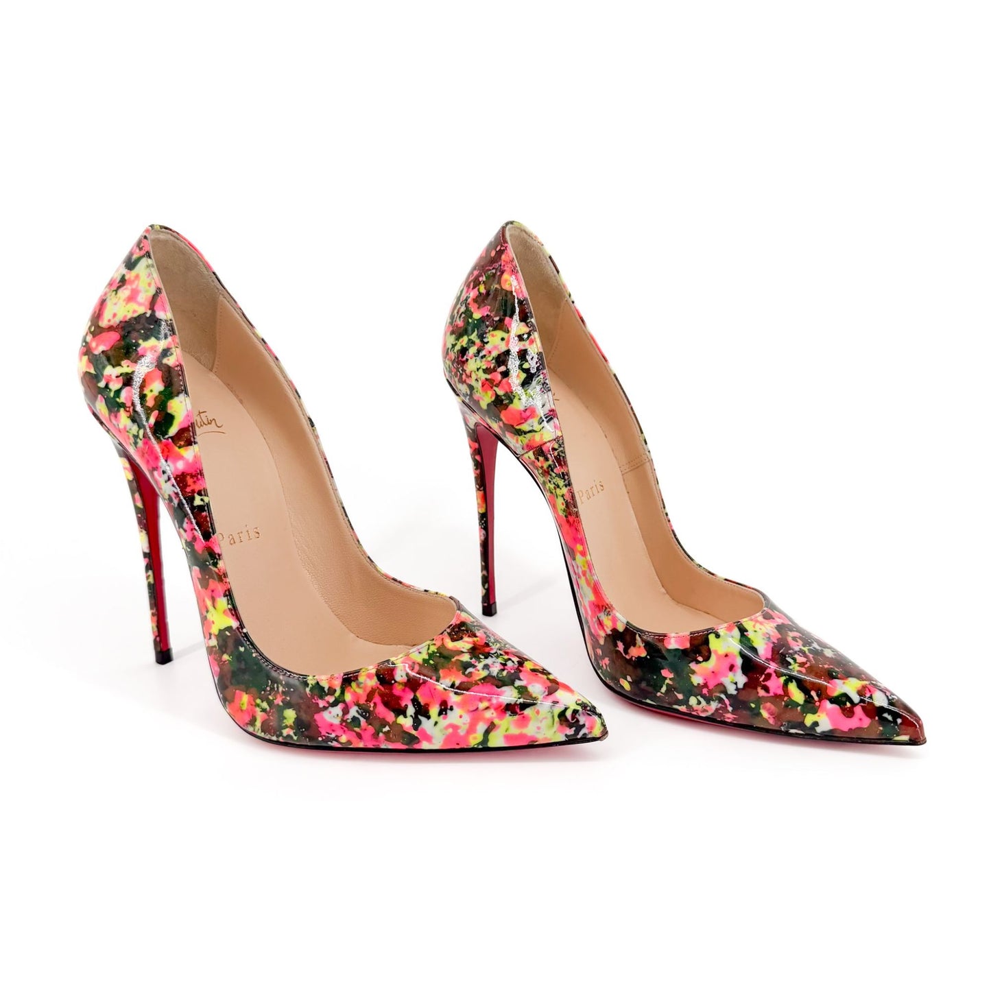 Christian Louboutin So Kate 120 Paint Splatter Pumps Size 37