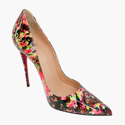 Christian Louboutin So Kate 120 Paint Splatter Pumps Size 37