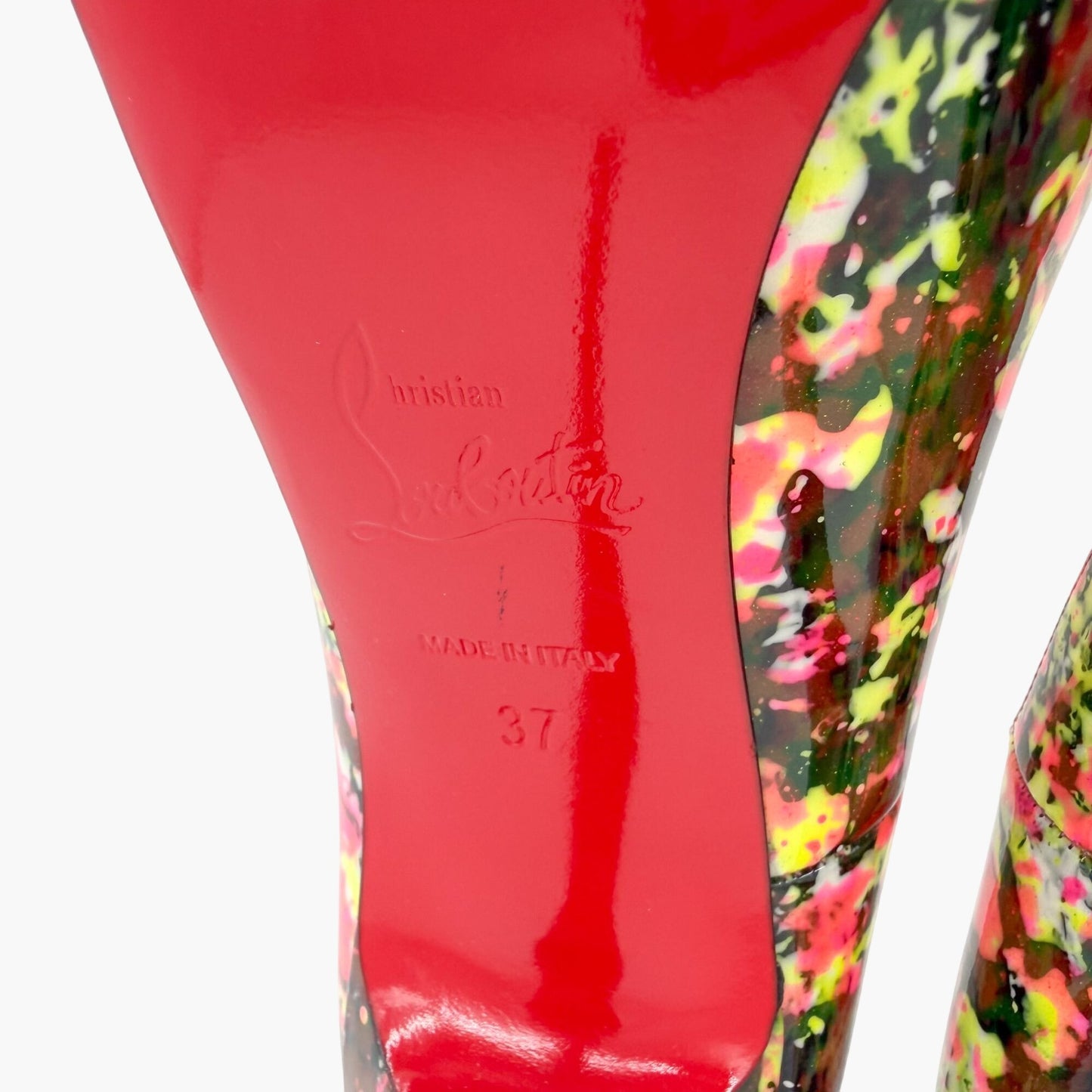 Christian Louboutin So Kate 120 Paint Splatter Pumps Size 37