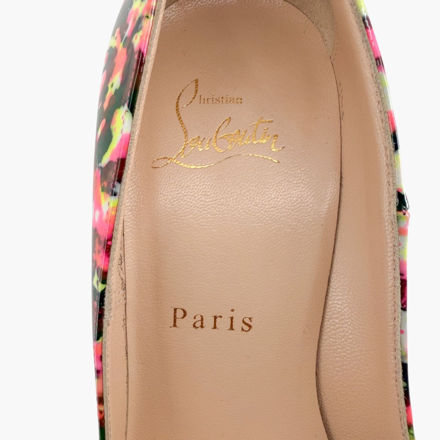 Christian Louboutin So Kate 120 Paint Splatter Pumps Size 37