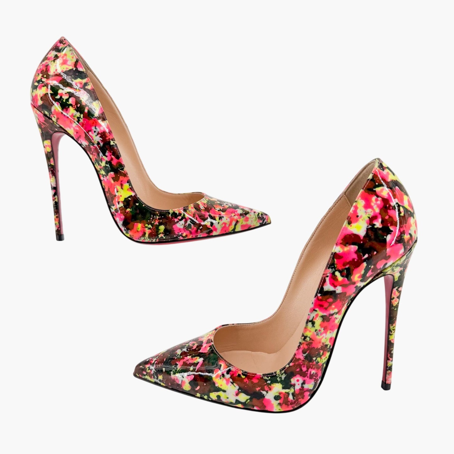 Christian Louboutin So Kate 120 Paint Splatter Pumps Size 37