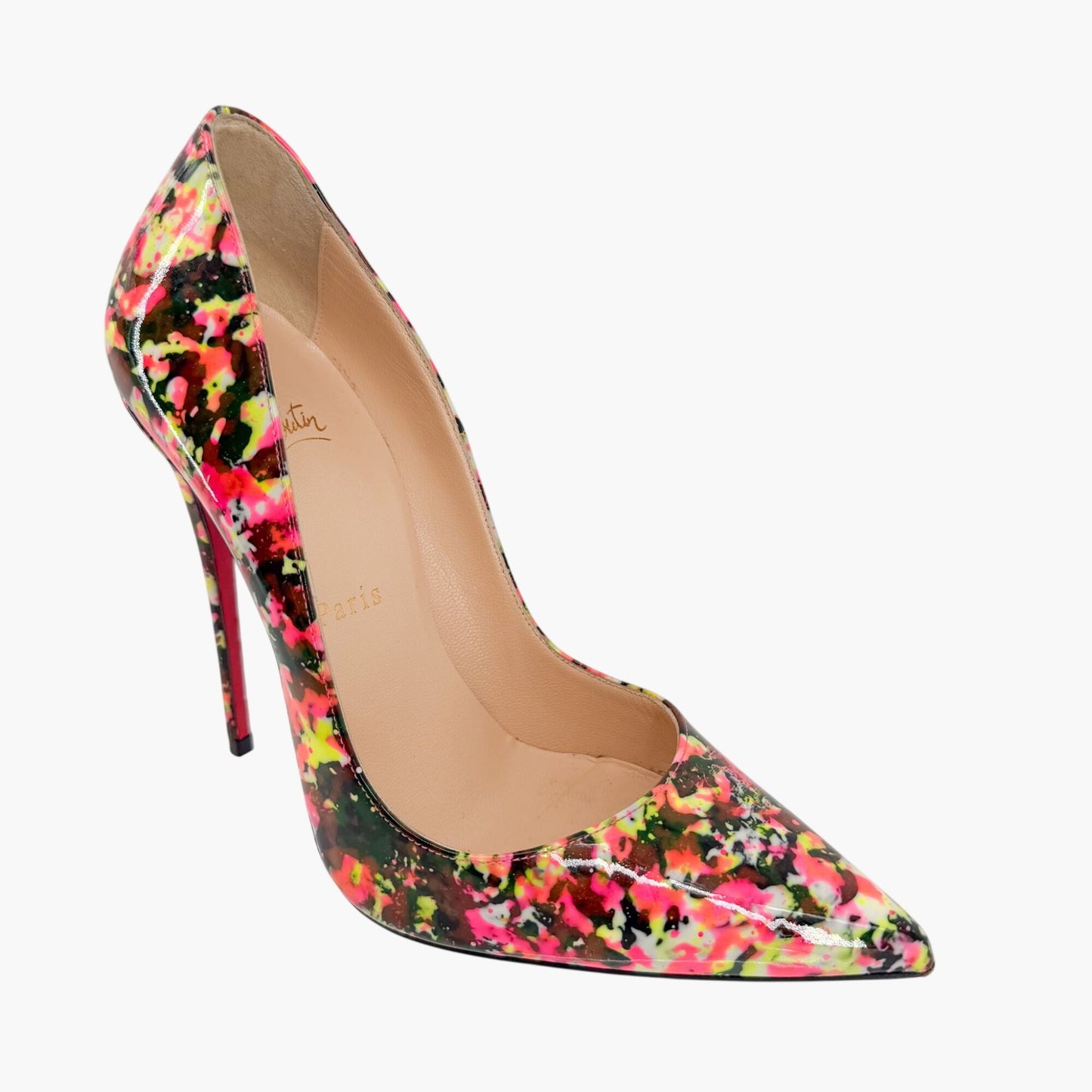 Christian Louboutin So Kate 120 Paint Splatter Pumps Size 37