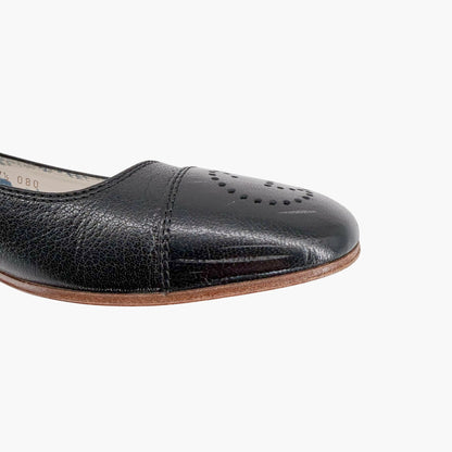 Gucci Hills GG Cap Toe Ballet Flats Black Size 37.5