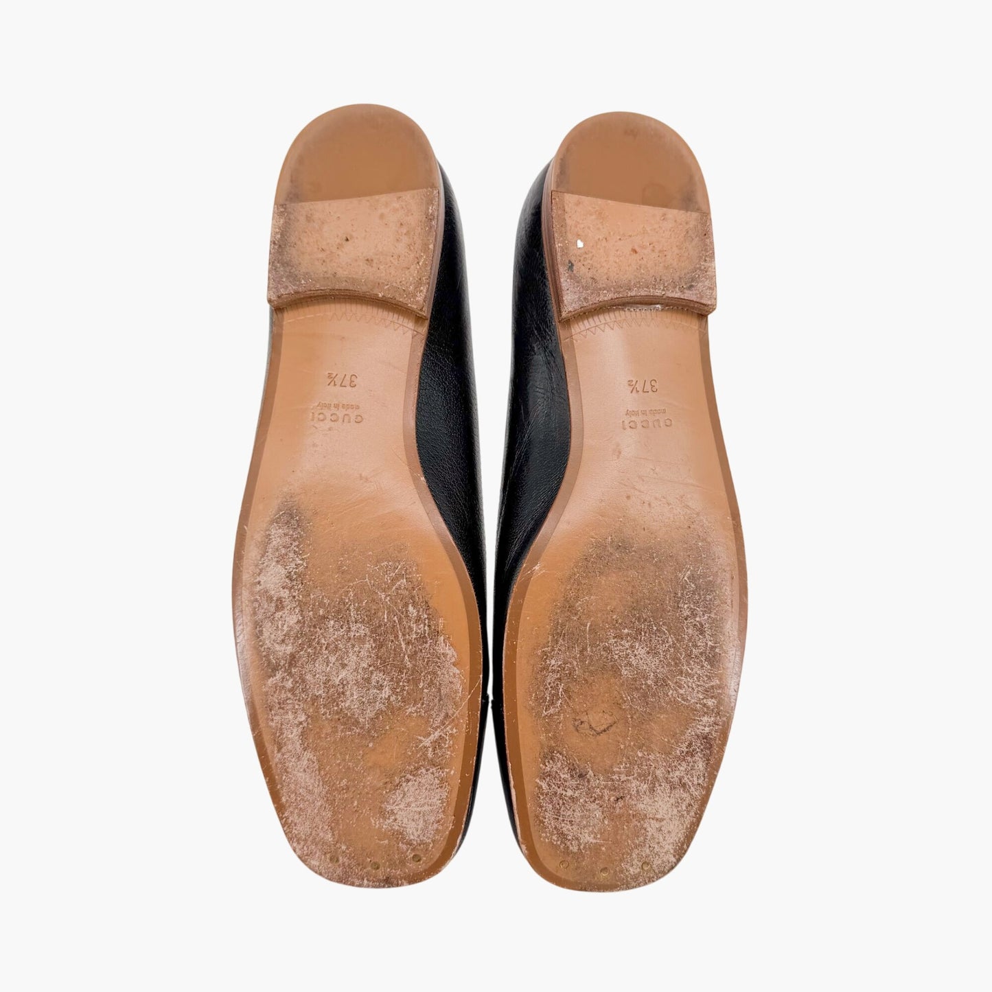 Gucci Hills GG Cap Toe Ballet Flats Black Size 37.5