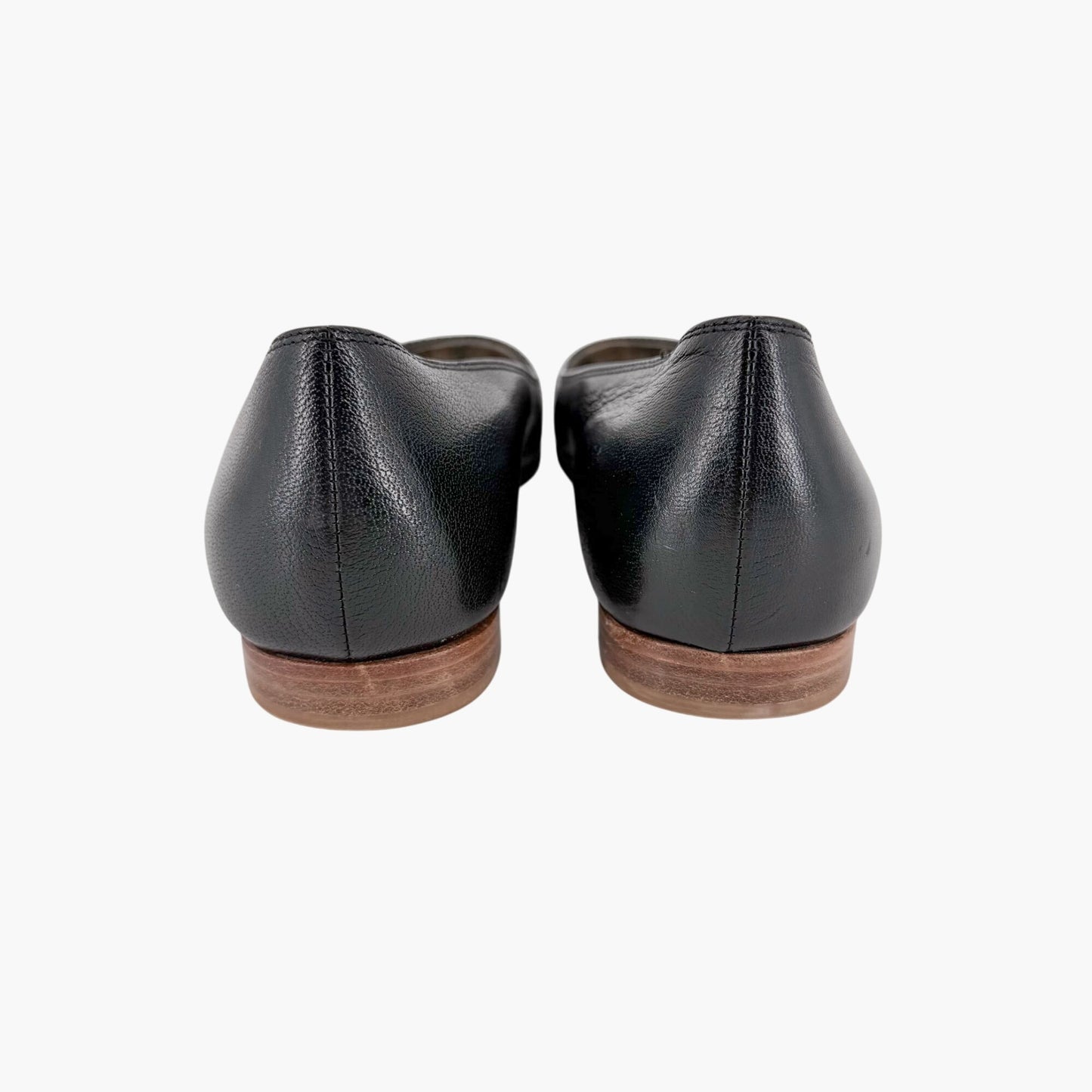 Gucci Hills GG Cap Toe Ballet Flats Black Size 37.5