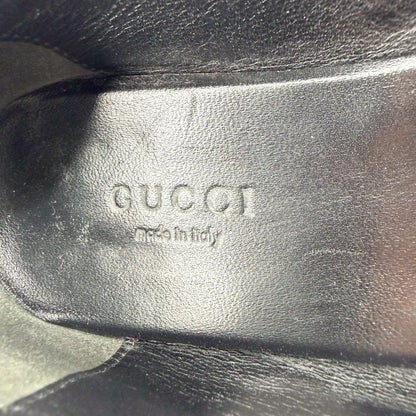Gucci Black Floral Brocade Jordaan Horsebit Loafers Size 37