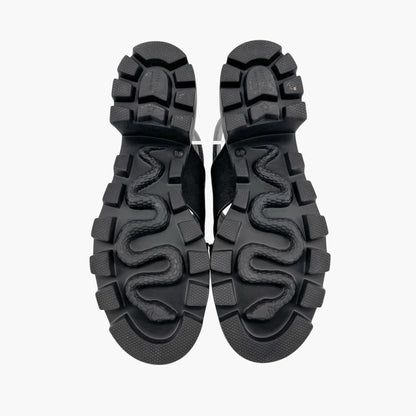 Gucci Granada GG Monogram Lug Sole Sandals in Black Canvas – Size 40.5