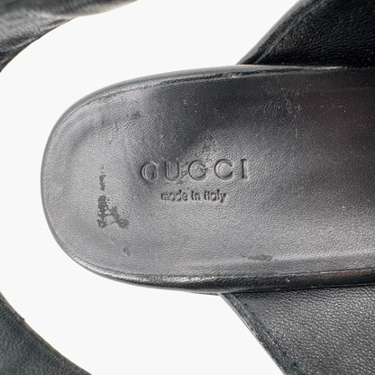 Gucci Granada GG Monogram Lug Sole Sandals in Black Canvas – Size 40.5