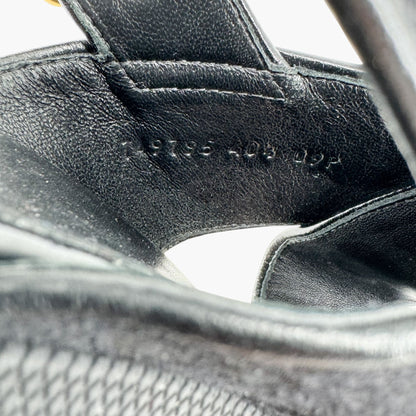 Gucci Granada GG Monogram Lug Sole Sandals in Black Canvas – Size 40.5