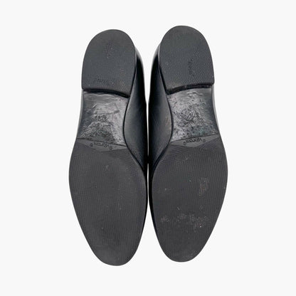 Chanel CC Smoking Loafer Flats in Black Leather – Size 37.5