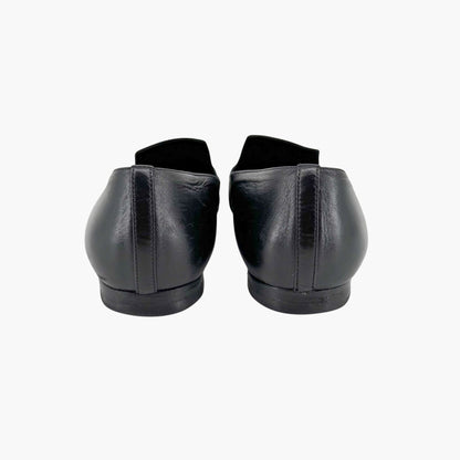 Chanel CC Smoking Loafer Flats in Black Leather – Size 37.5