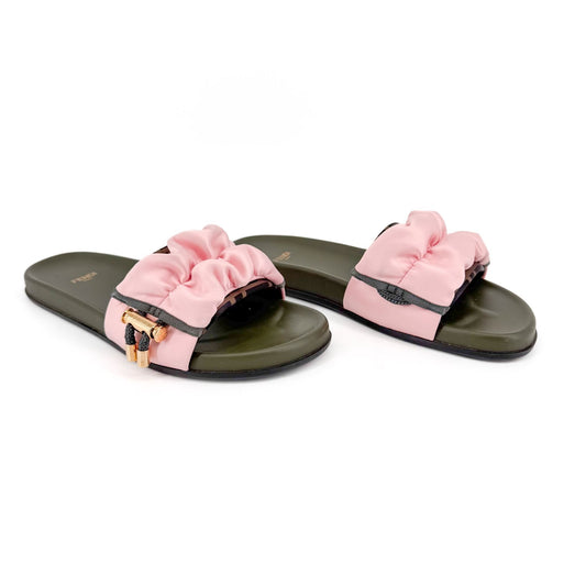 Fendi x Sarah Coleman Vertigo FF Slides Pink Size 41