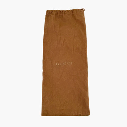 Gucci Bamboo Thong Flat Sandals in Beige GG Monogram Canvas & Brown Leather Size 36
