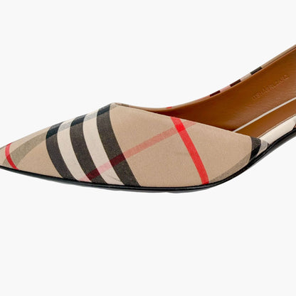 Burberry Leticia 55 Slingback Pumps in Archive Check Size 39