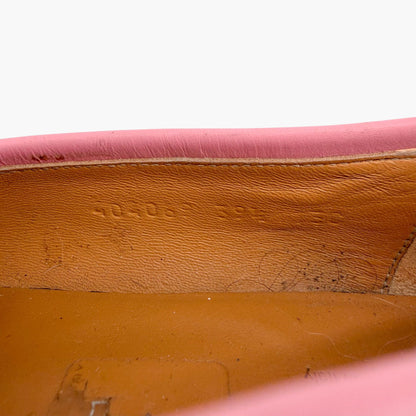 Gucci Jordaan Horsebit Loafers in Pink Leather Size 39.5