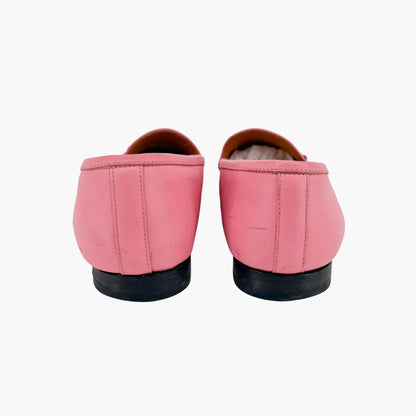 Gucci Jordaan Horsebit Loafers in Pink Leather Size 39.5