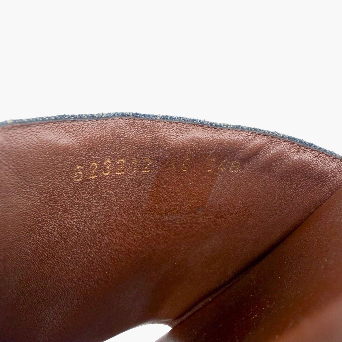 Gucci Angelina GG Denim Platform Slides in Blue Size 40