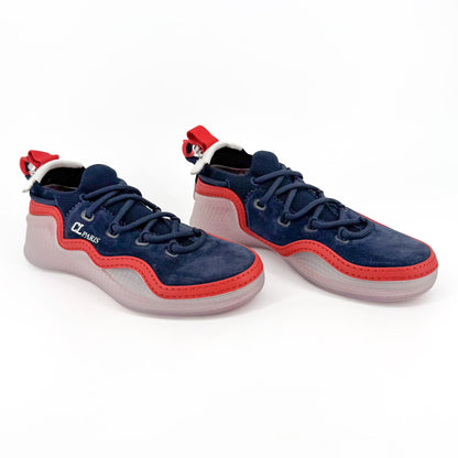Christian Louboutin Arpoador Sneakers in Navy Blue Suede with Red Soles – Size 39