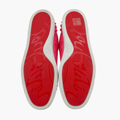 Christian Louboutin Vieira 2 Low Top Spike Sneakers in Pink Poupidou Suede Size 40