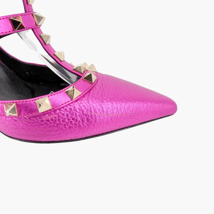 Valentino Rockstud Caged Pumps Fuchsia Pink Size 41