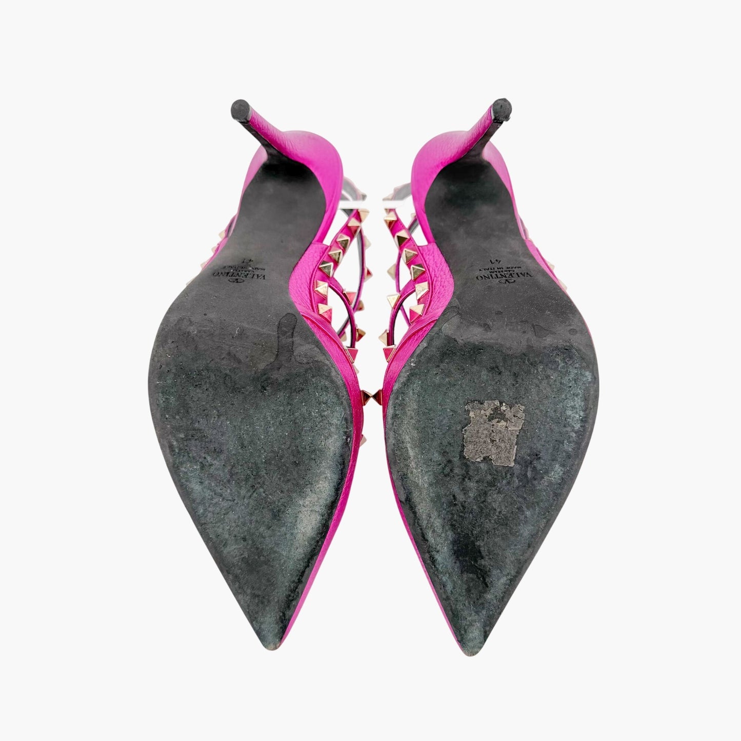 Valentino Rockstud Caged Pumps Fuchsia Pink Size 41
