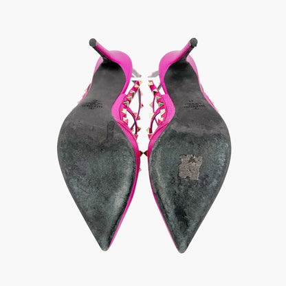Valentino Rockstud Caged Pumps Fuchsia Pink Size 41